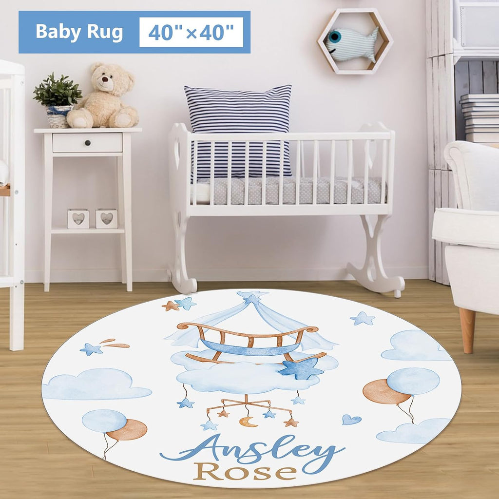 KAINSY Custom Crib Bedding Set 5 Piece for Girls Boys – Personalized Sleeping Bear Theme, Newborn Sleep Set, Nursery Decor, Toddler Room Essentials, Infant Sleep, Baby Room Accessories, Baby Gift