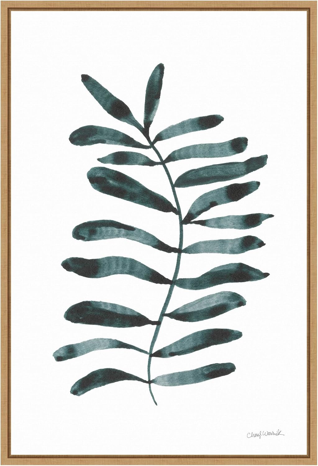 Amanti Art Framed Canvas Wall Art 33x23 Forest Fern Trio III by Cheryl Warrick, Framed Wall Art Canvas, Nature Artwork, Modern Decor, Large Poster Painting for Living Room, Bedroom, Bathroom, Kitchen