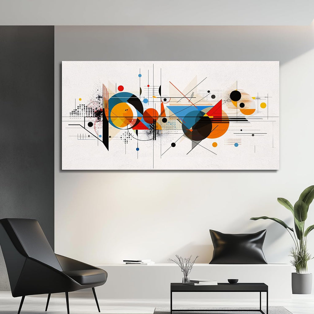 KELIYUAN Large Wall Decor For Living Room Canvas Wall Art For Bedroom Room Minimalism Abstract Geometric Color Line Pictures Wall Paintings Artwork Office Mural Modern Aesthetic Decoration 30'x60'
