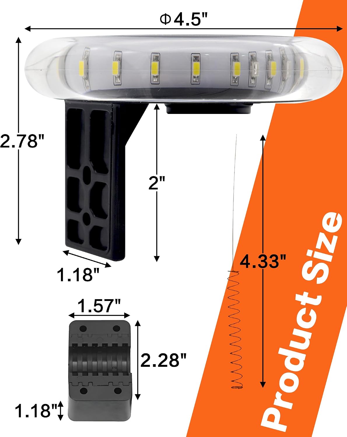 IZTOSS 6 Modes Solar Powered Waterproof Navigation Lights with Wireless Remote Control Pontoon Starboard Sailing Signal Lights for Marine Outdoor Sports Camping Hiking