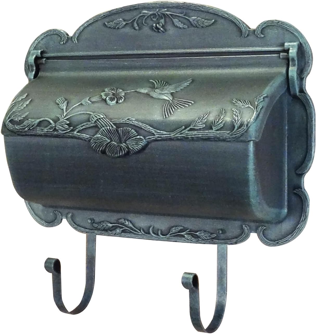 Special Lite Hummingbird Horizontal Wall Mount Mailbox - Verde Green Aluminum Mailbox for Wall Mount - SHB-1004-VG