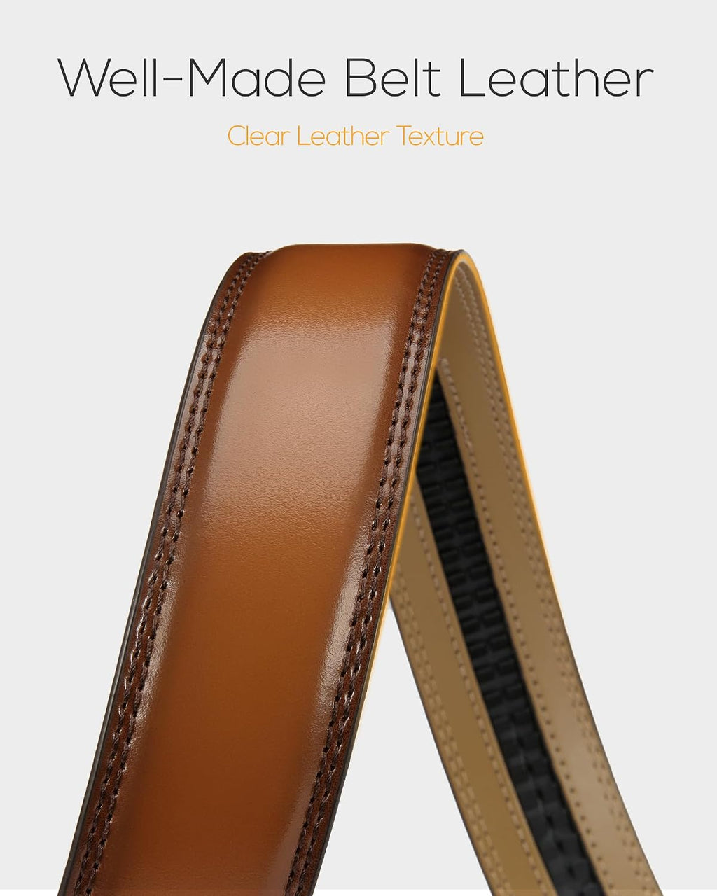 Comfort Click Ratchet 1 1/4' Genuine Leather Dress Belt Men Perfect Shoes Executive.