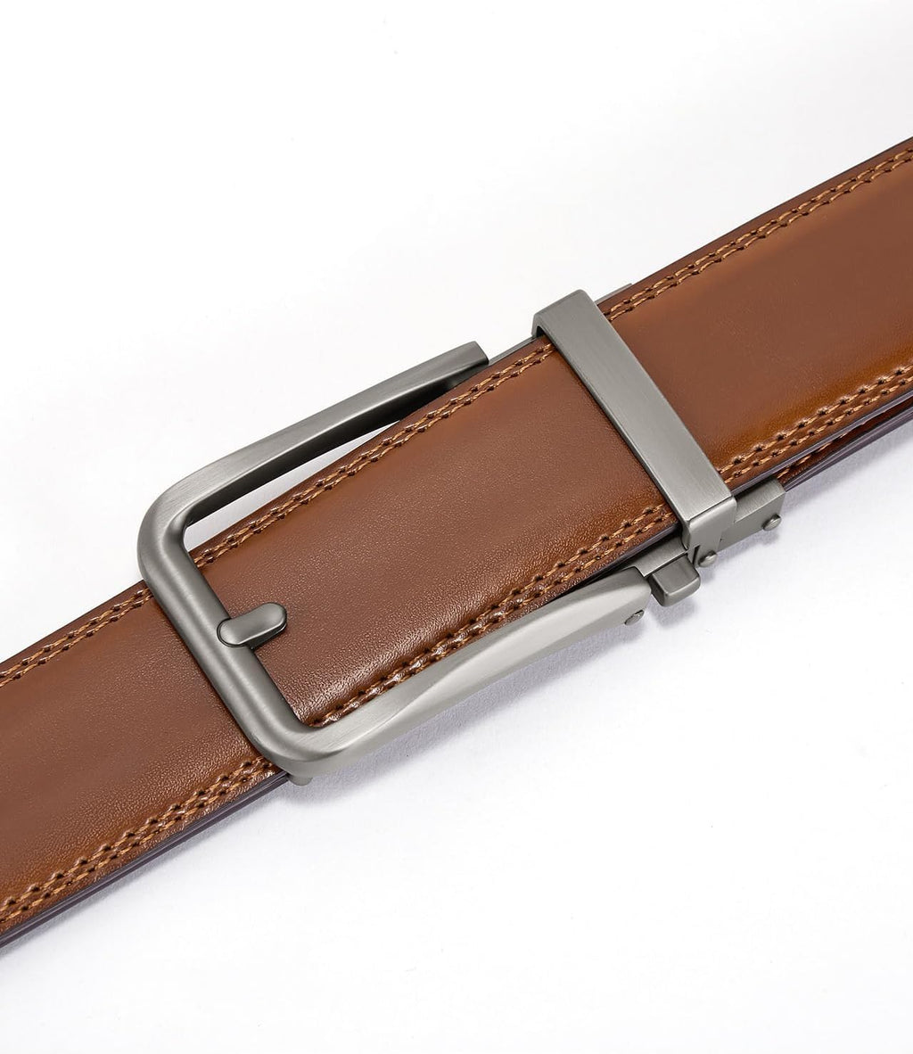 Executive Reversible Genuine Leather Belt Men 1 3/8' Golf Dress Casual Two-in-One Gift Box.