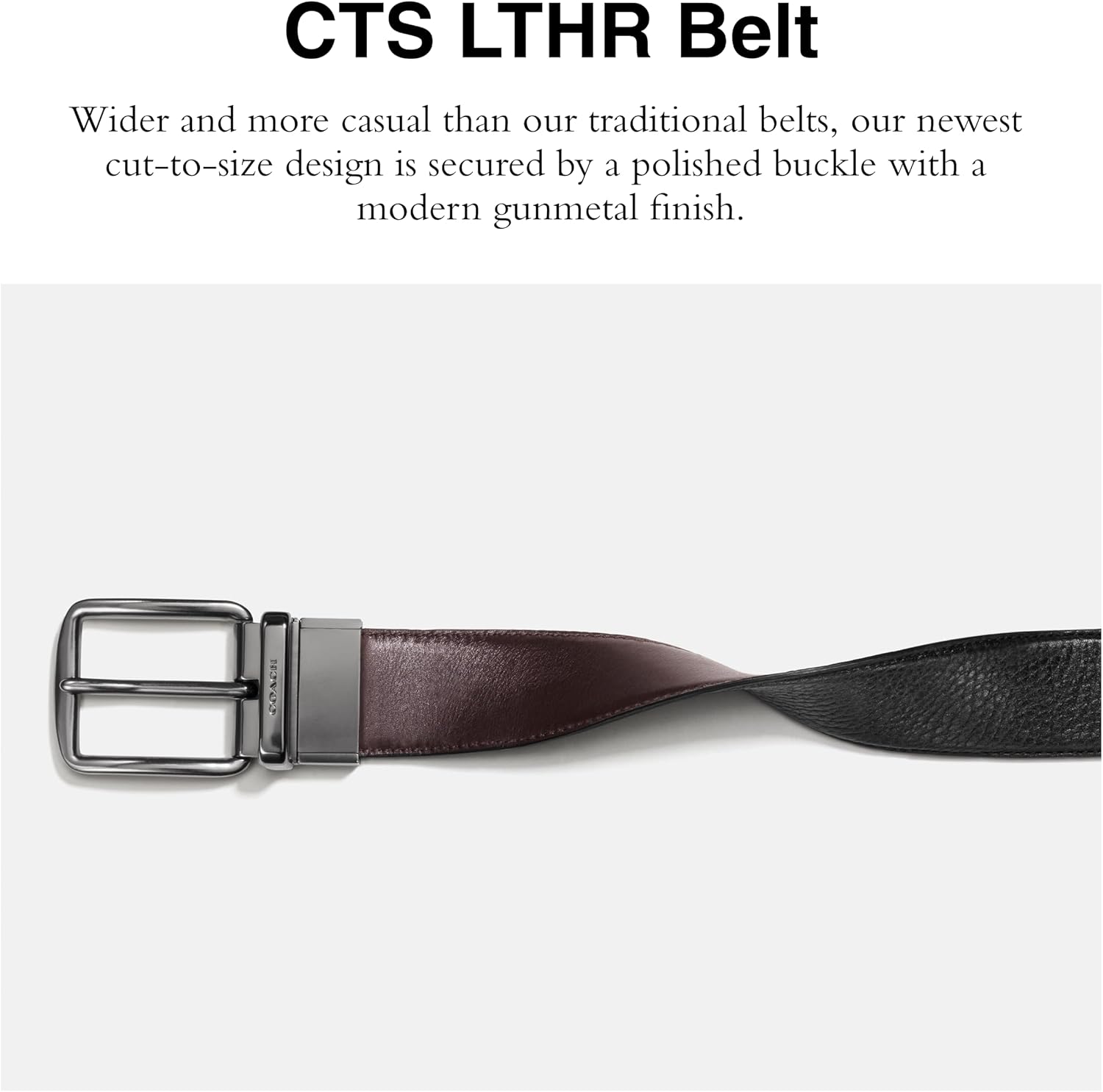 COACH 38MM Wide Harness CTW Reversible Belt
