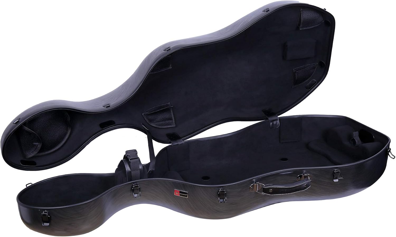 Crossrock Poly Carbon Composite Cello Case, for 3/4 Size Cello with backpack and wheels in Blue(CRF1000CETBLHT)