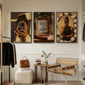 Framed Black Girl Wall Art Set of 3, Large African American Inspirational Canvas Prints, Modern Aesthetic Artwork Painting Pictures for Living Room, Bedroom, Hallway or Dressing Room Decor, 24x36 In