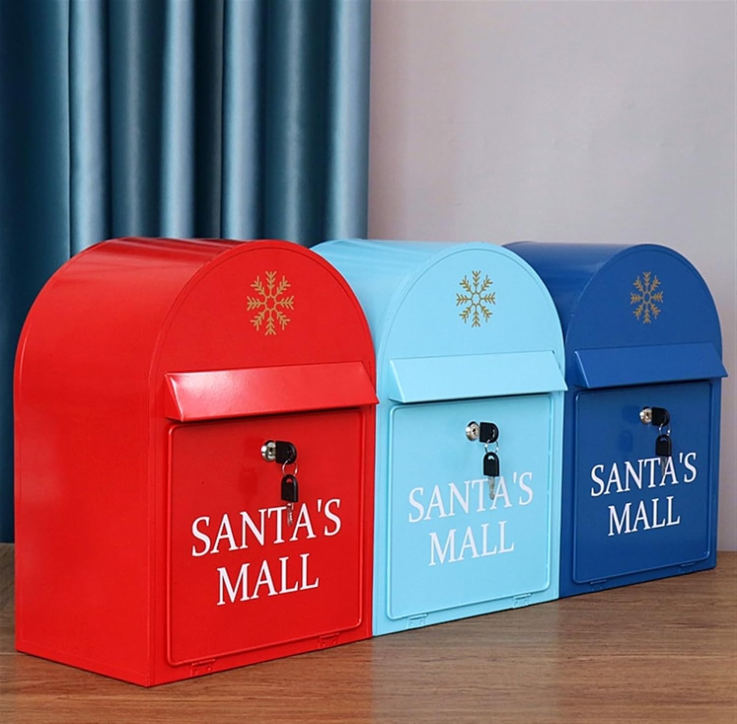 Drop Box Mailbox Aluminum Mailbox Ooutdoor Post Box Retro Vintage Post Box for Home Decoration Outdoor Letter Box(Red)