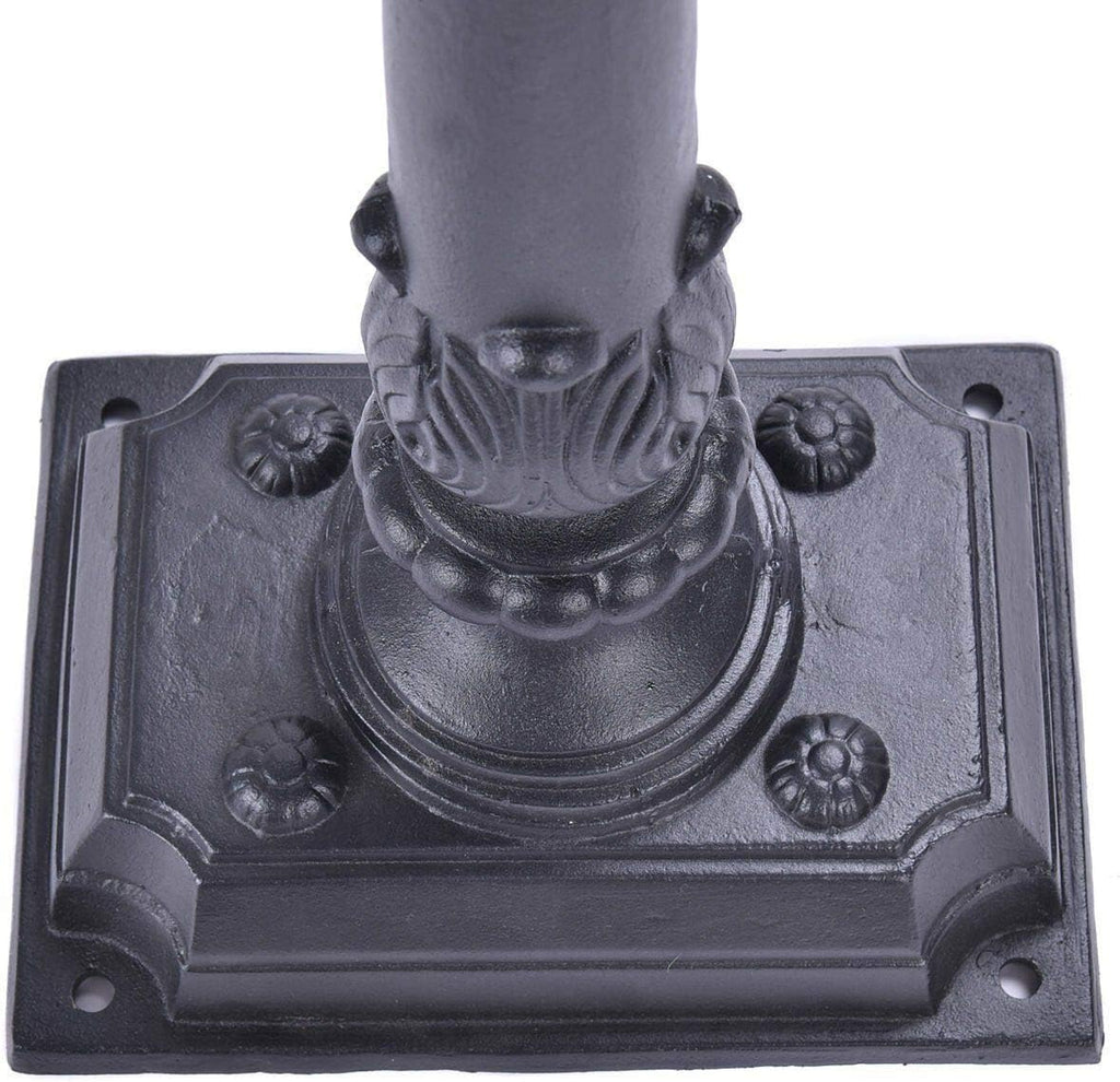 Black Color, Heavy Duty Mailbox Postal Box Security Cast Aluminum Vertical Pedestal, Mail Box