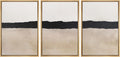 MUDECOR Framed Wall Art Print Set Minimalist Abstract Black Horizontal Brushstroke Illustrations Modern Art Boho Decorative Colorful Chic for Living Room, Bedroom, Office - 24'x36'x3 Natural