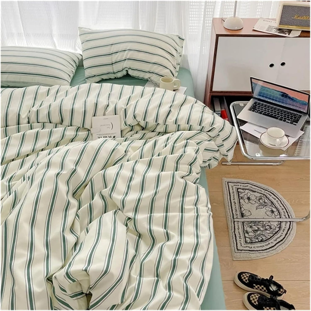 ADovz Pure Cotton Duvet Cover Bed Sheet Pillow Case 4pcs Bedding Set Soft Comforter Quilt Cover Sleeping Naked Bed Linen,Bed Sheets