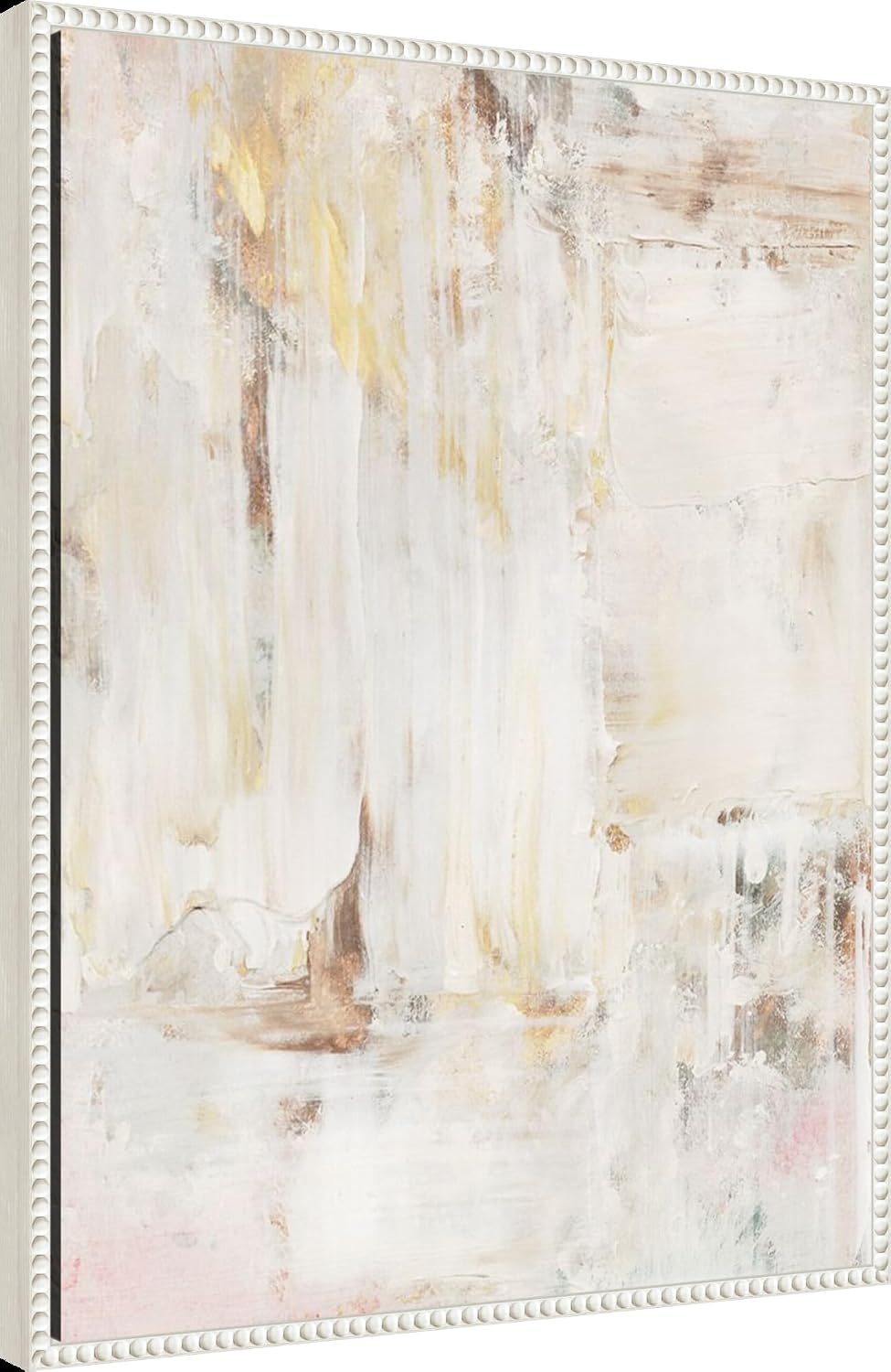 Amanti Art Framed Canvas Wall Art 30x23 Milky Patina I by Victoria Barnes, Framed Wall Art Canvas, Abstract Artwork, Traditional Decor, Large Poster Painting for Living Room, Bedroom, Bathroom,