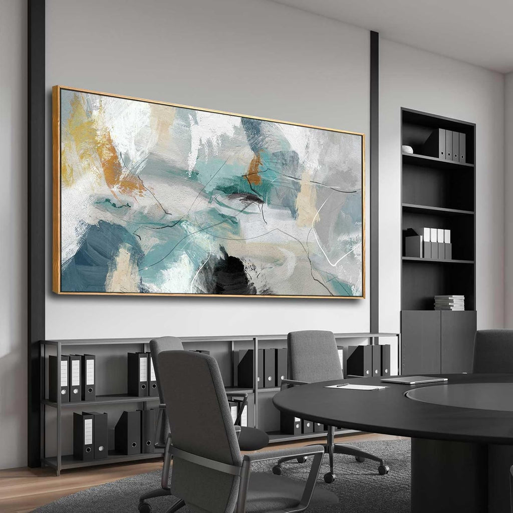 Kureful Large Canvas Wall Art Minimalist Decor Living Room Pictures Grey Wall Decor Hand Painted Artwork for Bedroom Kitchen Hotel Wall Decoration 30x60 Inch