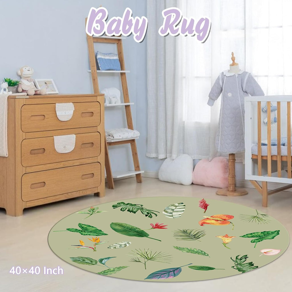 Custom Baby Crib Bedding Set, 5 PCS Personalized Name Baby Crib Sets for Girls Boys, Toucan Theme Nursery Bedding Sets for Infant Toddler, Double Layer Flannel Bed Set Customized Gifts