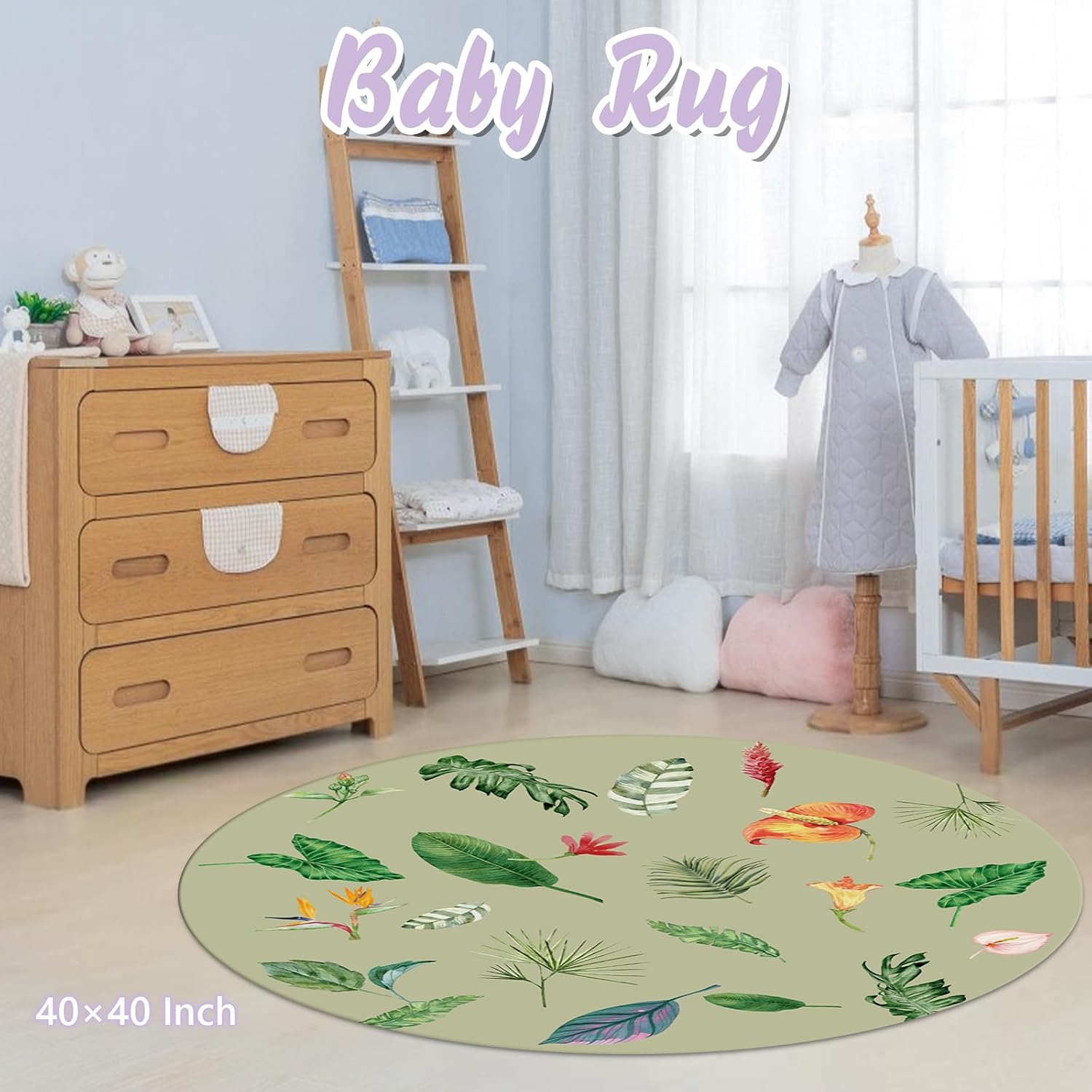 Custom Baby Crib Bedding Set, 5 PCS Personalized Name Baby Crib Sets for Girls Boys, Toucan Theme Nursery Bedding Sets for Infant Toddler, Double Layer Flannel Bed Set Customized Gifts