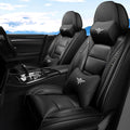 Seat Covers Custom Fit for Dodge Challenger 2009-2025, Luxury Front Set Leather Seat Covers Cushion, Waterproof Car Seat Cover Full Set, Automobile Interior(Black)