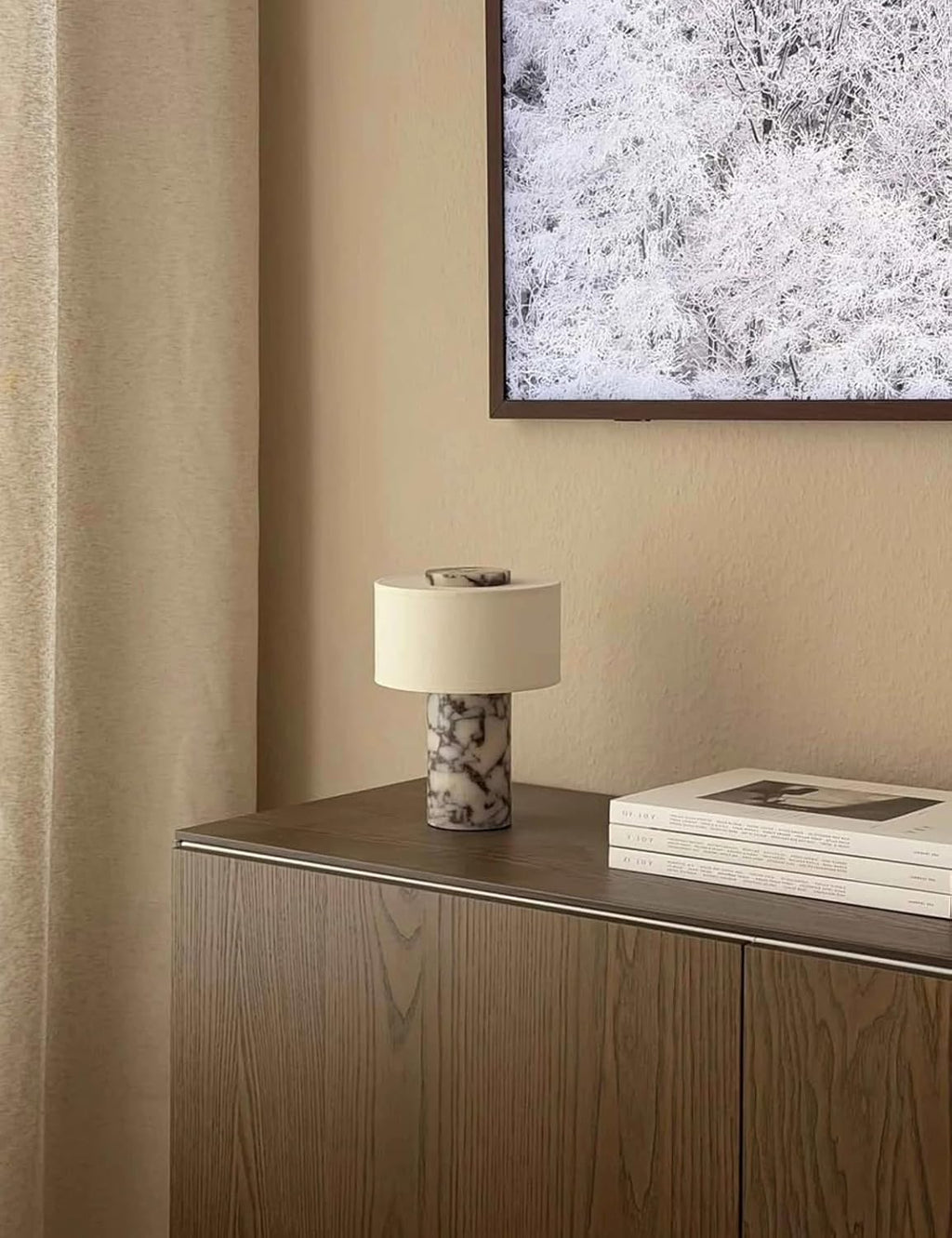 BSOD Marble Lamp, Stone Table Lamps Rechargeable Modern Decorative Touch Dimmable Cordless Luxury Design Bedside Lamp for Home Decor, Bedroom, Living Room & Office (Rechargeable Calacatta Viola Lamp)