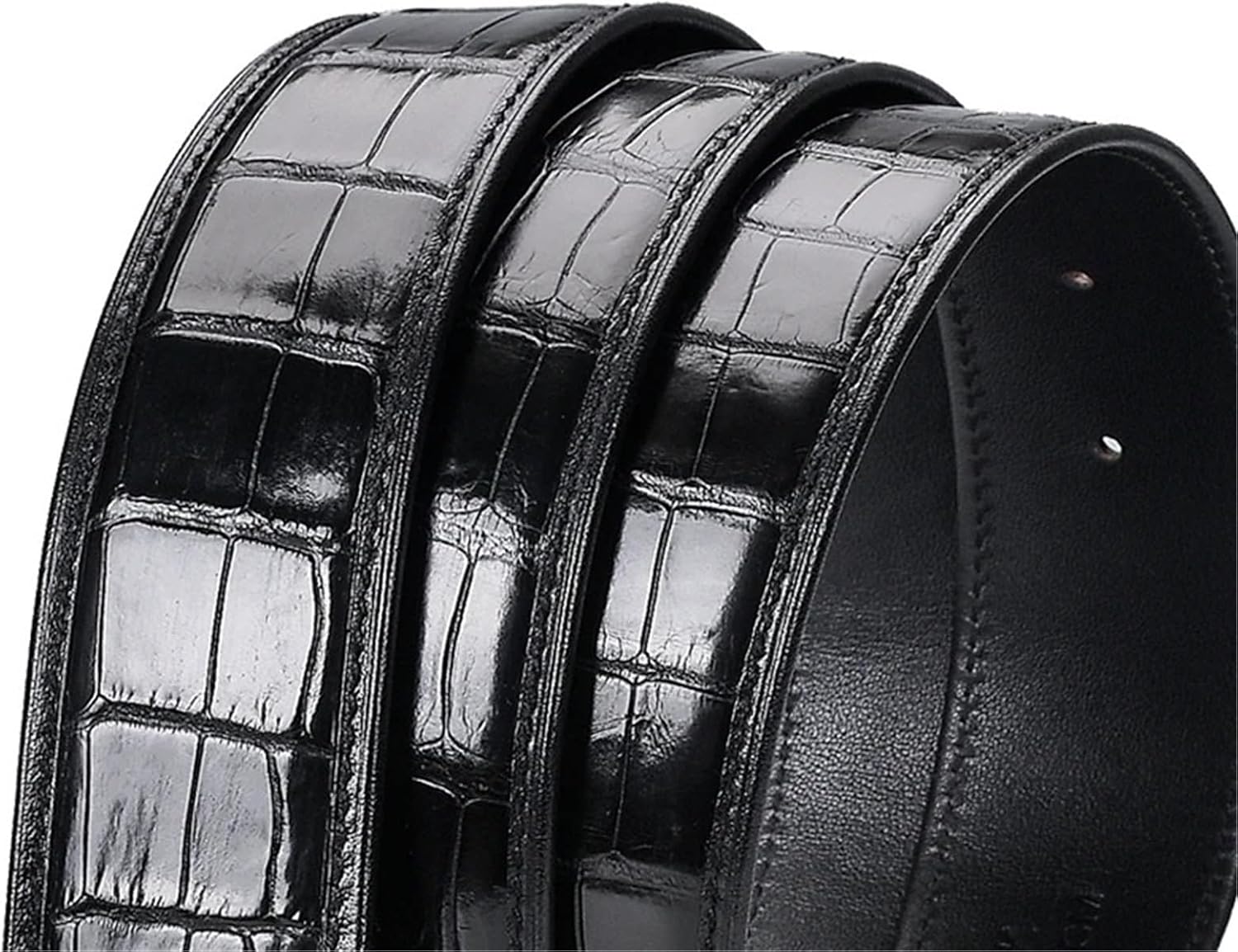 1 PCS Leather Belt Without Buckle Headless Men's Pants Belt(Brown,115cm)