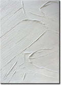 Creespi White Textured Wall Art - Hand Painted Abstract Oil Painting 28x40 inch,Contemporary Minimalist Art Painting for Wall Decor