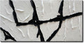 Creespi Hand Painted Black and White Thick Texture Oil Painting On Canvas,Modern Minimalist Abstract Wall Art for Home Decor 24x48 inch