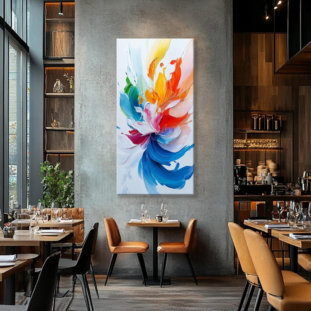 TAIJXAGSG Large Canvas Art Wall Decor Prints Colorful Abstract Wall Art For Living Room Blue Abstract Art Artwork Painting Picture For Bedroom Hotel Office Home Aesthetic Wall Decor 29 X 58 In
