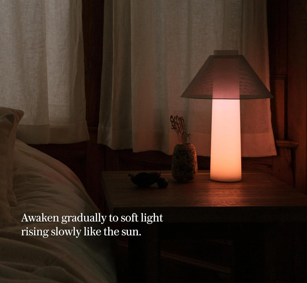 Loftie Smart Lamp - Sunrise Alarm, Wake-Up Light, Custom Color Modes, Nightstand Lamp Room Decor, Red Lights for Sleep, Morning & Evening Routines, Modern Table Lamps for Bedroom Decor (Pistachio)