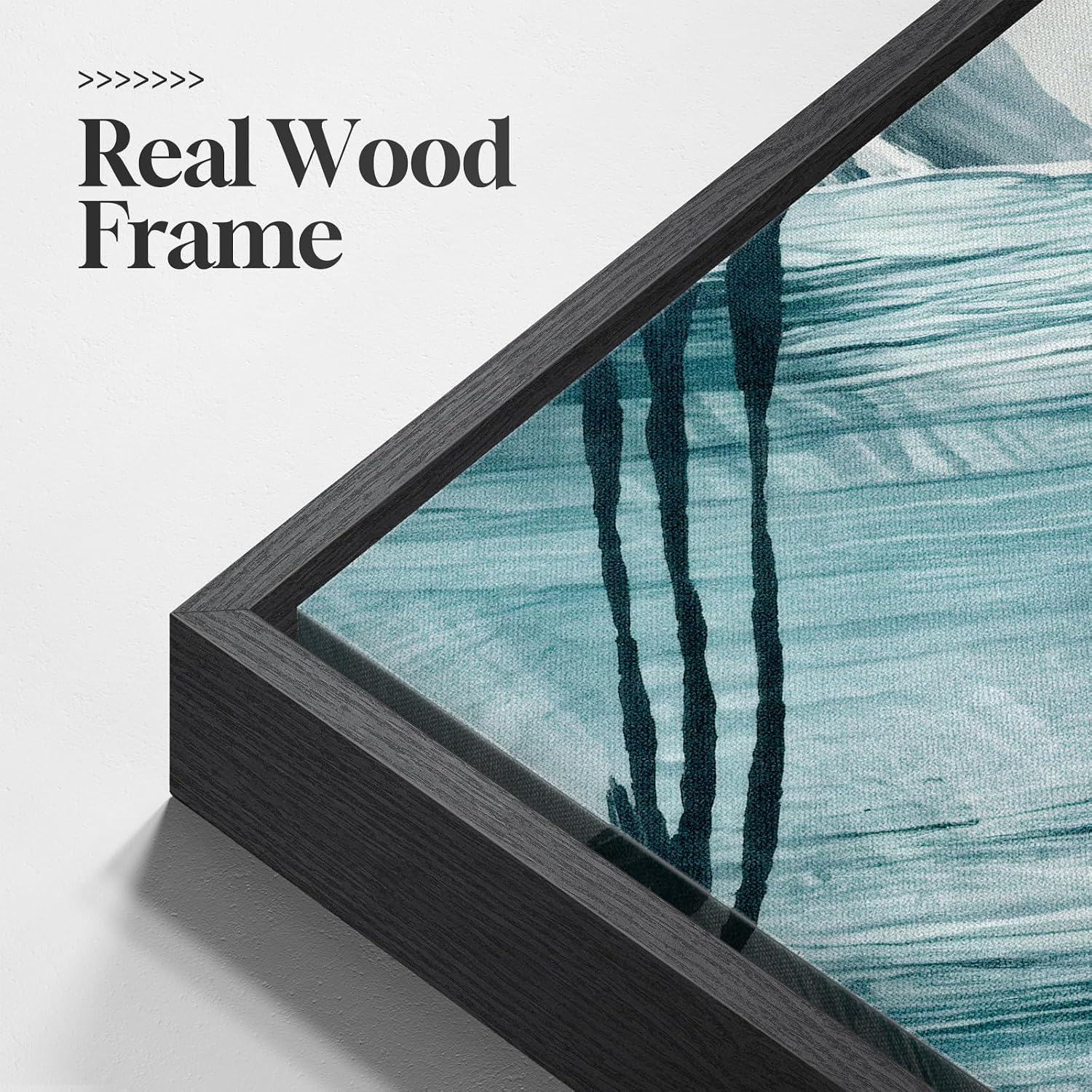 Large Framed Blue and Neutral Abstract Wall Art for Living Room, 3 Piece Modern Canvas Prints Paintings Artwork for Walls, Minimalist Pictures for Bedroom Dining Room Hallway Wall Decor 24x36 Inch