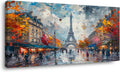 Piy Painting Eiffel Tower in Paris French Landscape Street View Wall Art Decor Artwork for Bedroom (30x60 Inches)