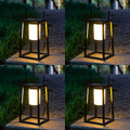 TRIROCKS Set of 4 Outdoor Solar Lantern Portable Brightness LED Nightstand Lantern Portable Solar Lamp IP44 Waterproof Touch Control Outdoor Table Lamp Cordless Lights for Patio Walking Camping Garden