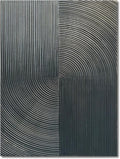 NANKAI Hand Painted Abstract Modern Oil Painting 40x28 Inch Black Texture Contemporary Wall Art Minimalist Frame Artwork for Wall Decoration