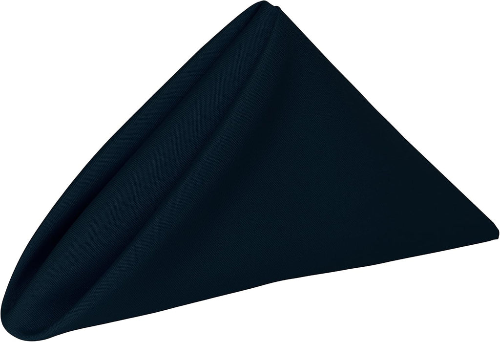 Ultimate Textile Cloth Napkins Bulk Set 17x17in Polyester Washable Square Dinner Napkins for Wedding Party Events Machine Washable Stain Resistant - Navy, 17' X 17' (Set of 120)