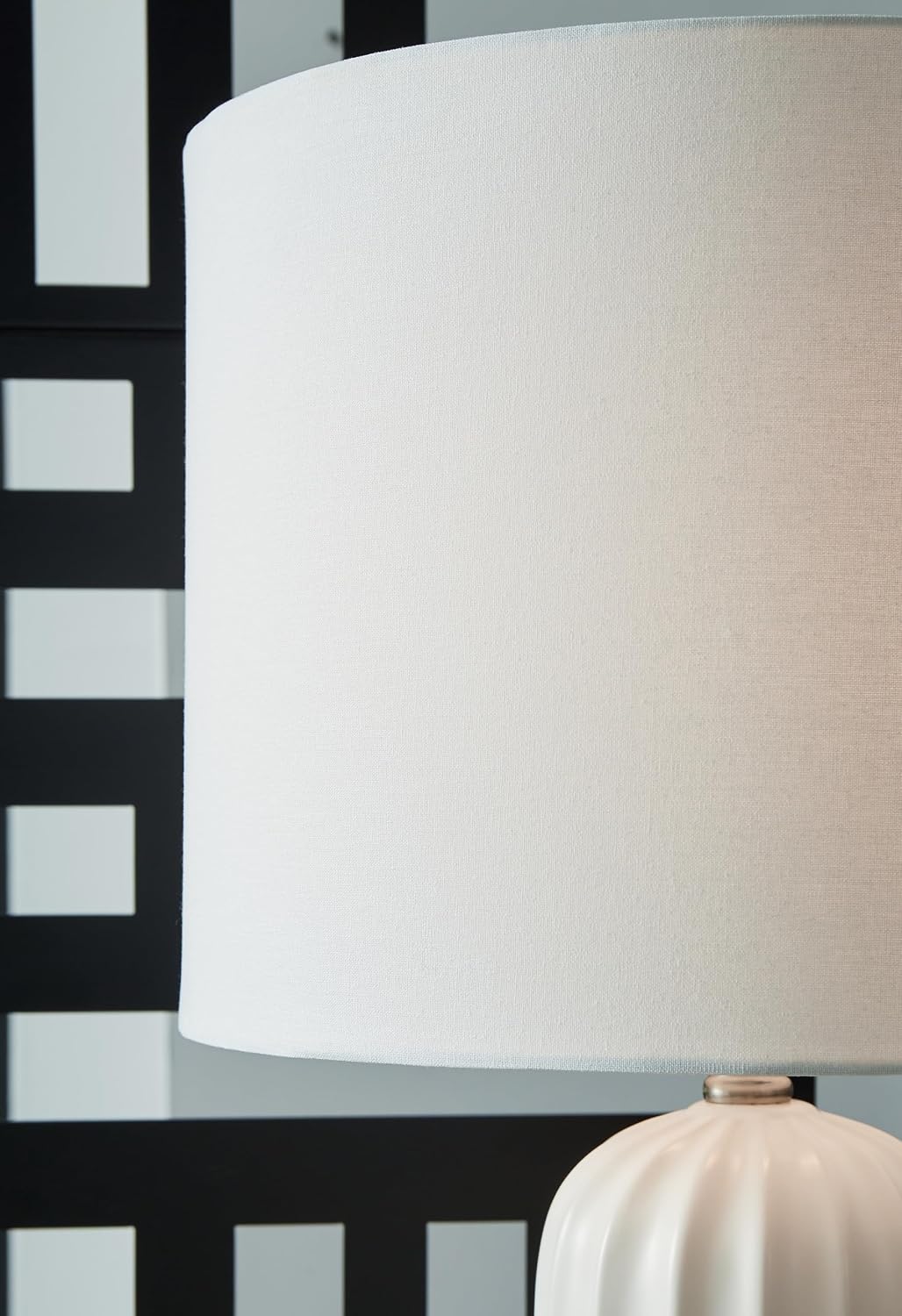Signature Design by Ashley Clarkland Contemporary 24 Inch Ceramic Table Lamp, Set of 2, White