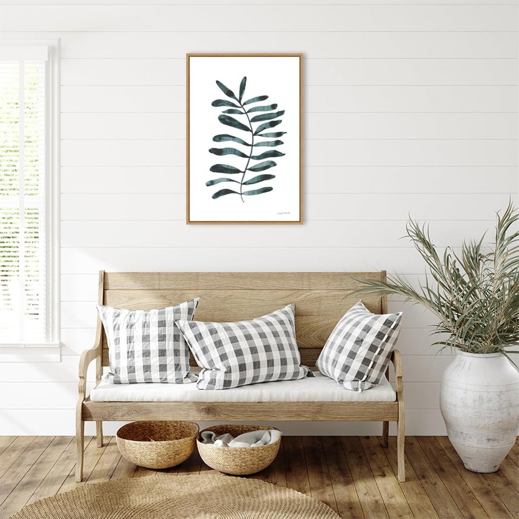Amanti Art Framed Canvas Wall Art 33x23 Forest Fern Trio III by Cheryl Warrick, Framed Wall Art Canvas, Nature Artwork, Modern Decor, Large Poster Painting for Living Room, Bedroom, Bathroom, Kitchen