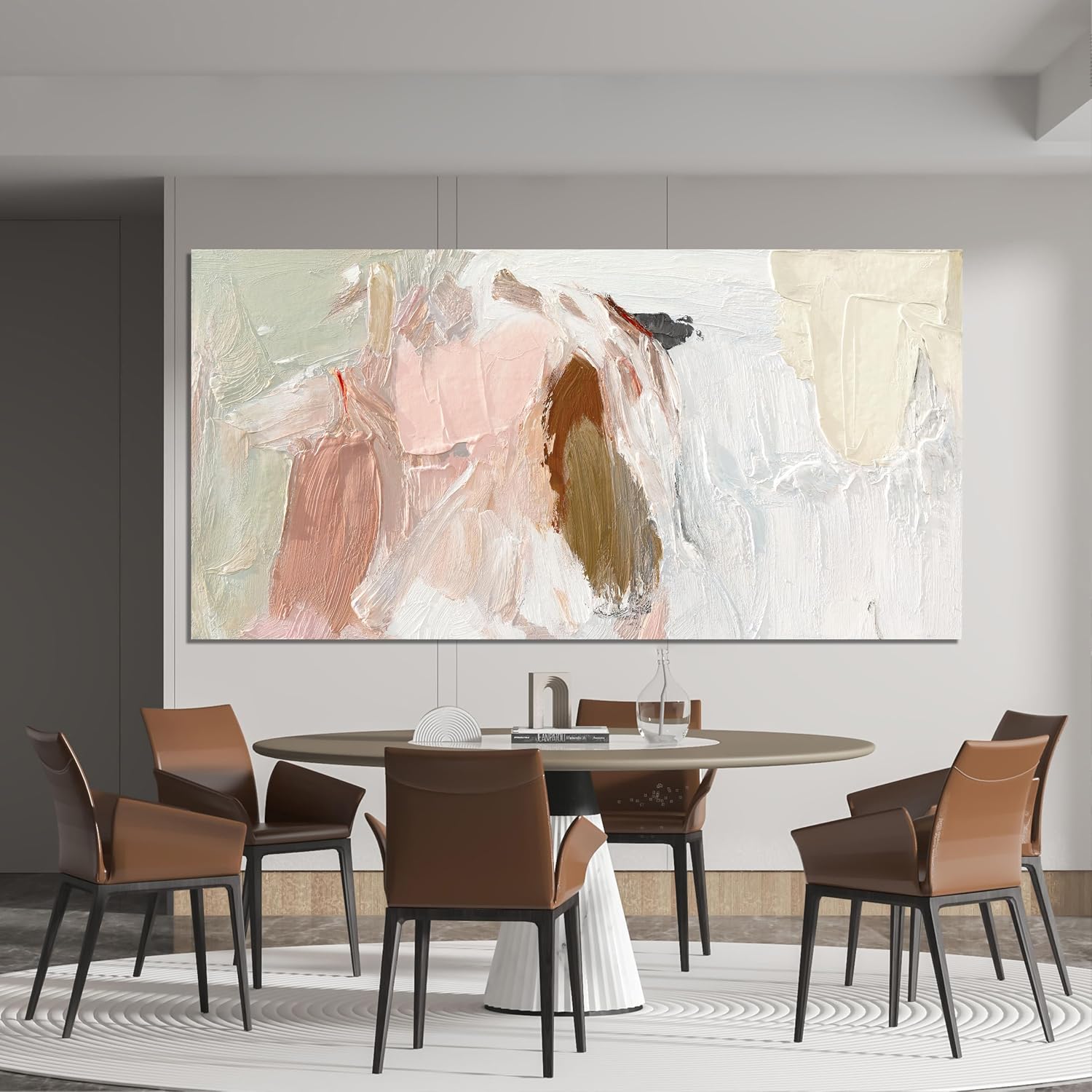 Canvas Wall Art Decor Oversized Wall Art Pictures For Living Room Pink and White Wall Art Decor Abstract Art Work Wall Decor Large Abstract Wall Art Prints For Walls Home Office Wall Decoration 39'X78'