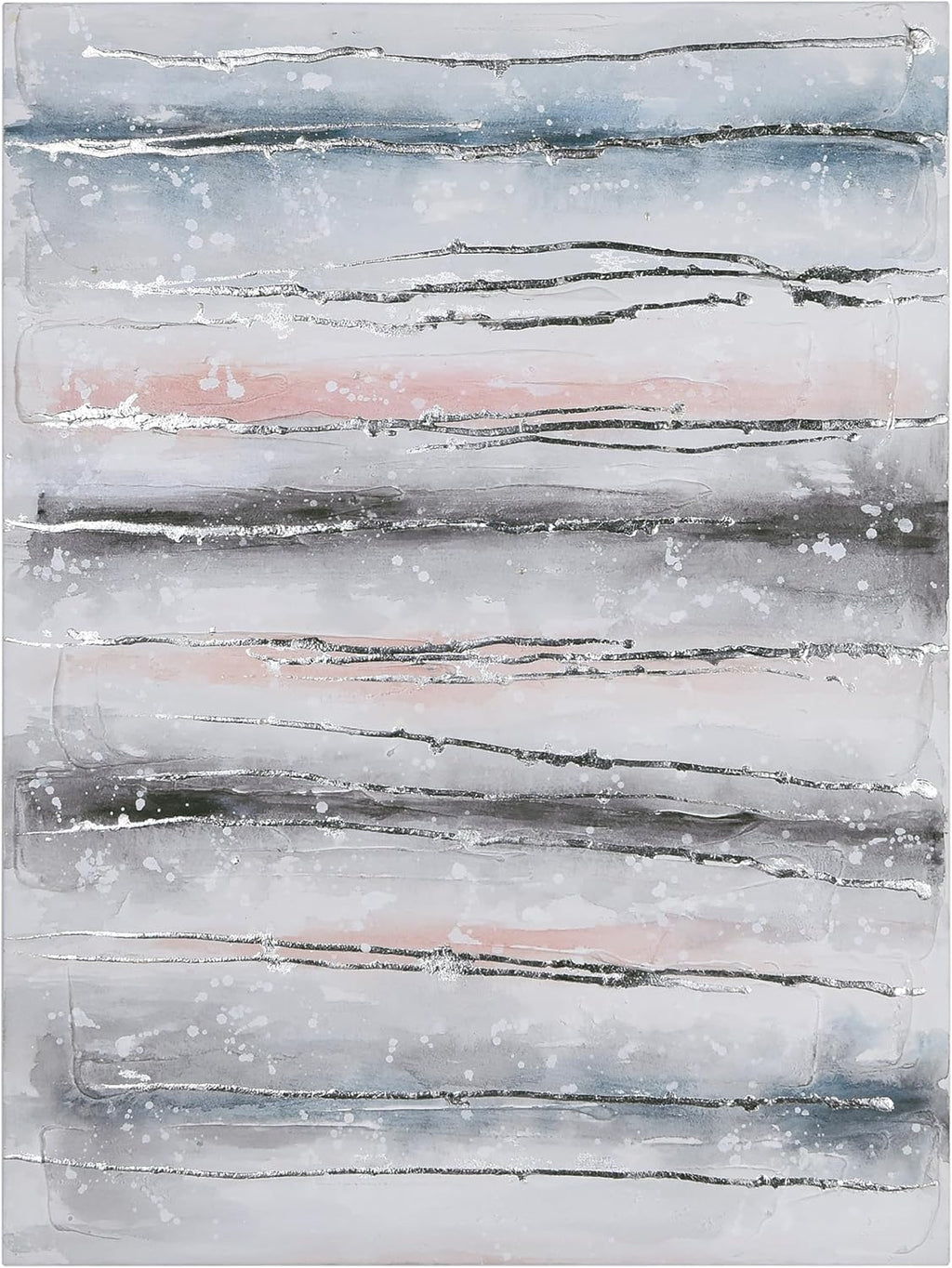 Empire Art Direct Abstract Wall Art Textured Hand Painted Canvas by Martin Edwards, Unframed, 40' x 30', Blue Roads