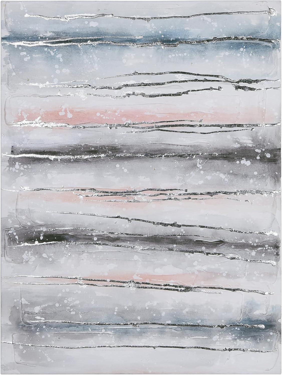 Empire Art Direct Abstract Wall Art Textured Hand Painted Canvas by Martin Edwards, Unframed, 40' x 30', Blue Roads