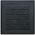 Slyart Black Textured Wall Art, Handmade Contemporary Art 3D Relief Painting, Minimalist Abstract Canvas Wall Art 24x24 Inch