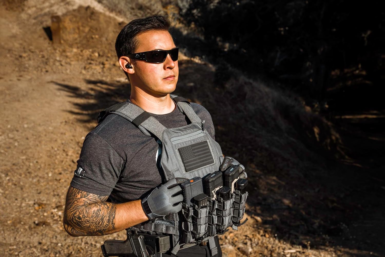 Gatorz Magnum Tactical Eyewear, Aluminum Frame, Polarized/Photochromic Options, Adjustable Fit, Made in USA