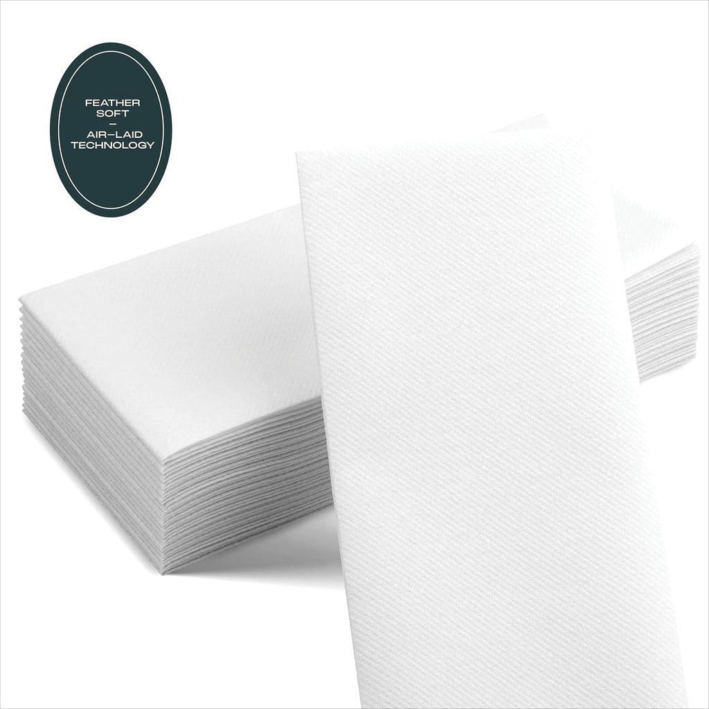 5000-Pack Servietto Disposable Linen-Feel Guest Towels - Disposable Cloth-Like Hand Towels - Soft and Absorbent Paper Napkin for Kitchen, Bathroom, Party, Wedding, Or Event