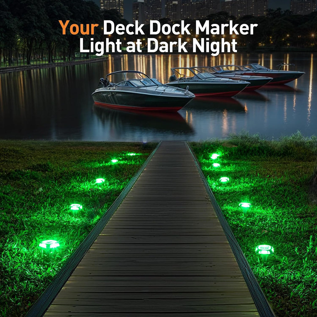 AGPTEK Metal Multi-Colors In 1 Solar Driveway Lights Outdoor 16 Pack, Aluminum RGB Deck Dock Marine LED Solar Powered Waterproof Decorative Marker Security Light for Garden, Yard, Step, Sidewalk, Path