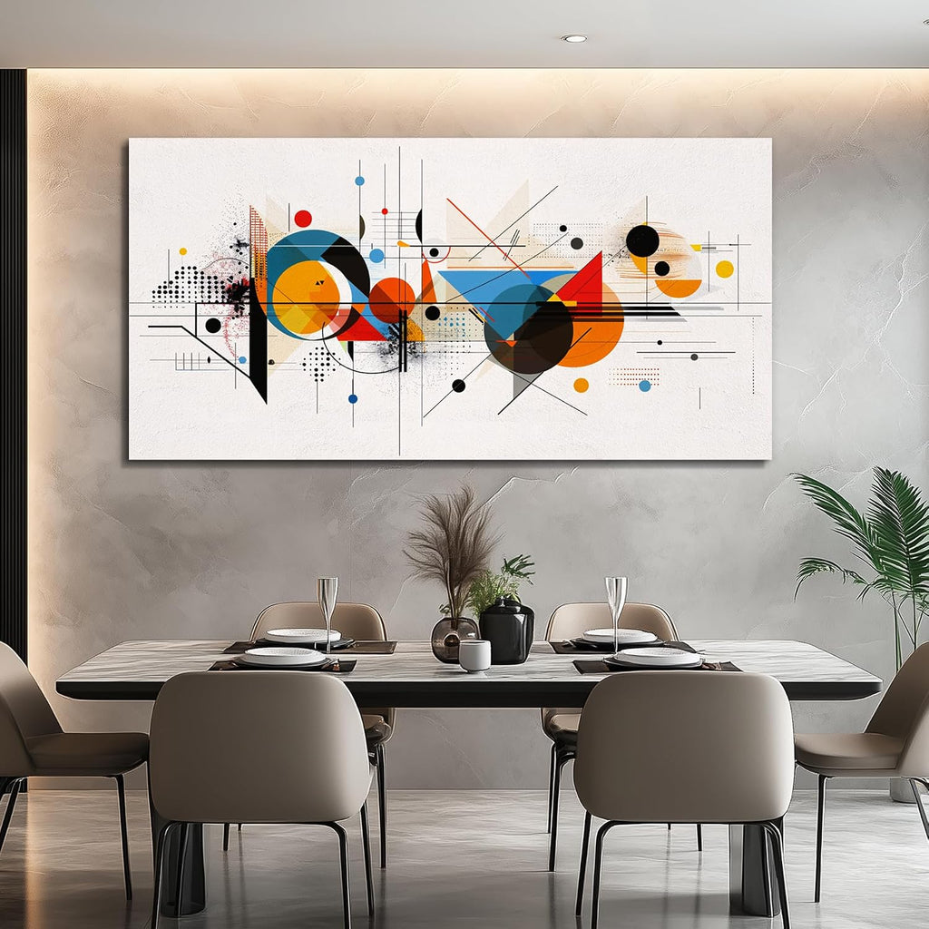 KELIYUAN Large Wall Decor For Living Room Canvas Wall Art For Bedroom Room Minimalism Abstract Geometric Color Line Pictures Wall Paintings Artwork Office Mural Modern Aesthetic Decoration 30'x60'