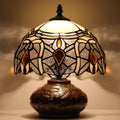 Small Tiffany Table Lamp Mini Mushroom Stained Glass Lamp Memory Sympathy lamp 10X11 Inch (Crystal Style)