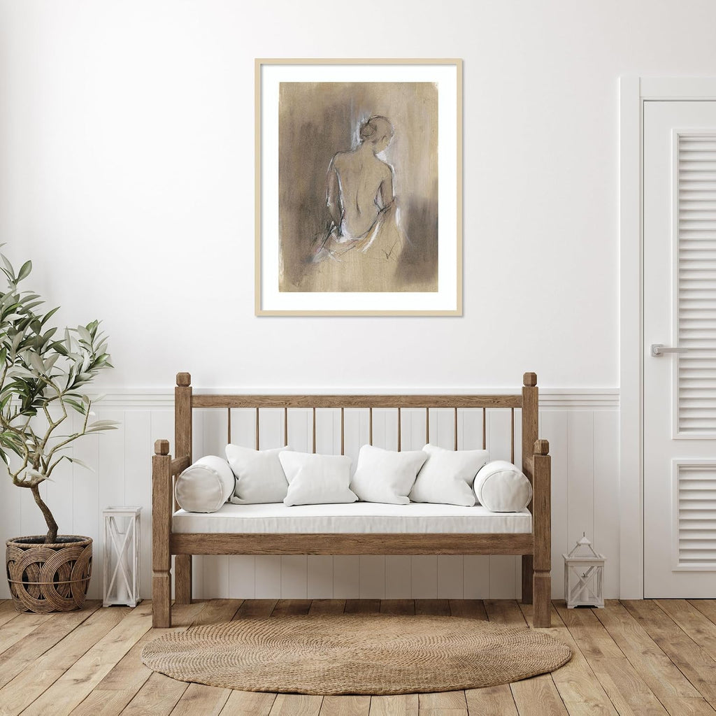 Amanti Art Framed Wall Art Print 41x33 Embellished Contemporary Figure II by Ethan Harper, People Wall Art, Modern Contemporary Decor, X-Large Poster Painting Artwork for Living Room, Bedroom,