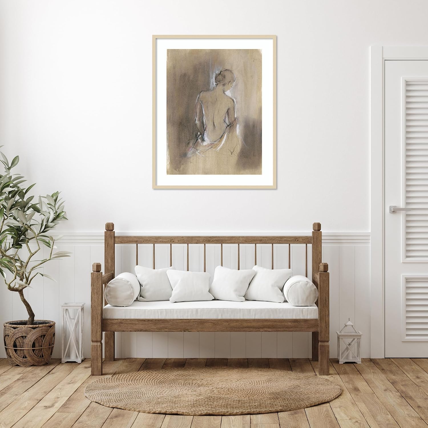 Amanti Art Framed Wall Art Print 41x33 Embellished Contemporary Figure II by Ethan Harper, People Wall Art, Modern Contemporary Decor, X-Large Poster Painting Artwork for Living Room, Bedroom,