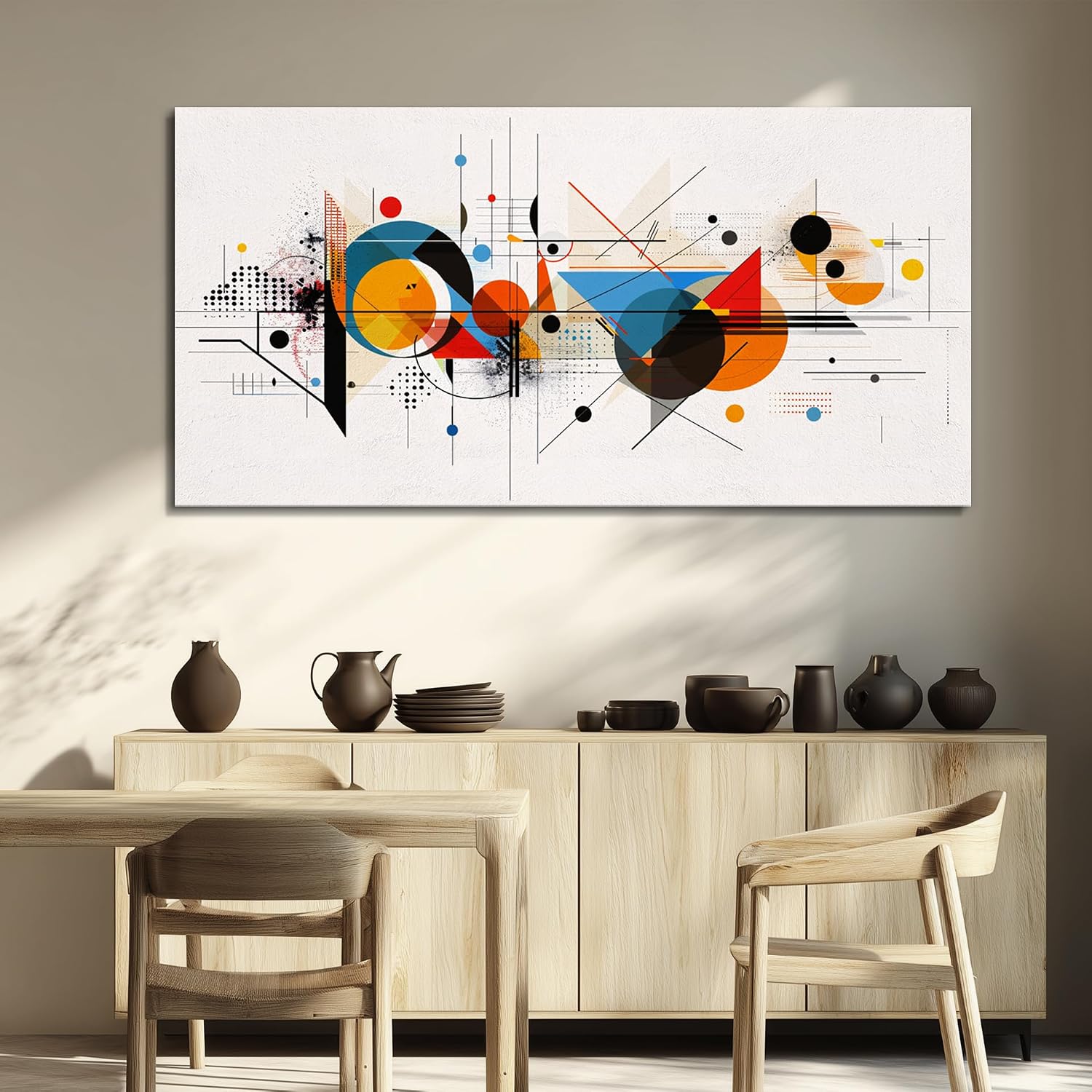 KELIYUAN Large Wall Decor For Living Room Canvas Wall Art For Bedroom Room Minimalism Abstract Geometric Color Line Pictures Wall Paintings Artwork Office Mural Modern Aesthetic Decoration 30'x60'