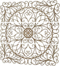 Brynnley Medallion Metal Wall Art Antique Gold | Set of Three | Square Shape | Painted by Hand | Hanging Decor for Above Couch, Bed, Living Room