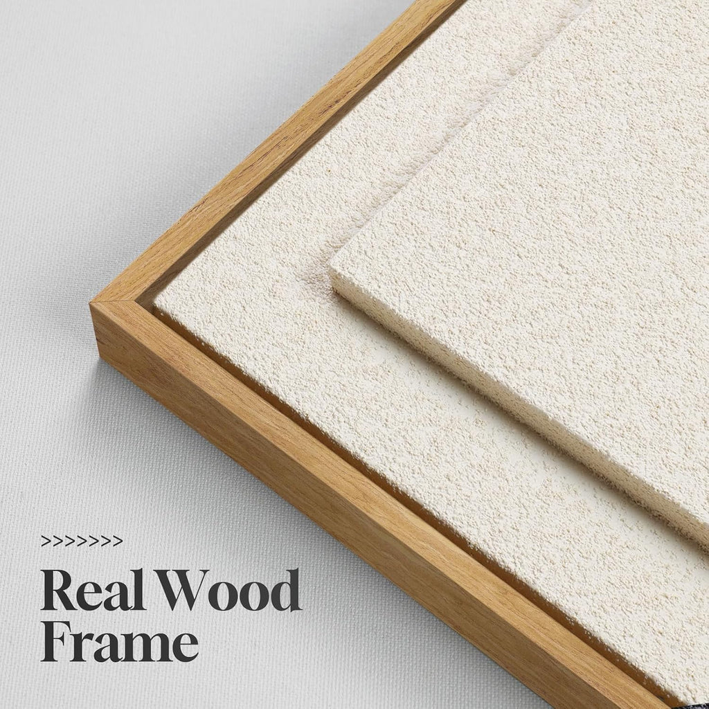 Large 3D Textured Framed White Abstract Wall Art, Square Modern Paintings Artwork for Walls, Minimalist White Geometric Block Pictures for Living Room Bedroom Office Hallway Wall Decor 30x30 In