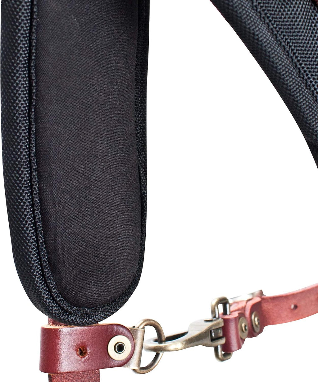 Clc Custom Leathercraft 21522 Padded Yoke Leather Suspenders, Brown