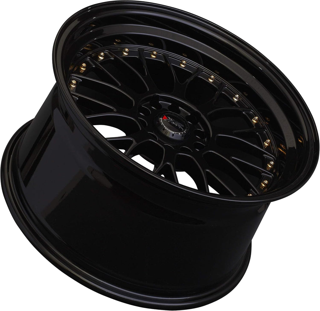 XXR Wheels 521 Rim 19x10 5-4.5/5-120 +25 Black/Gold Rivets