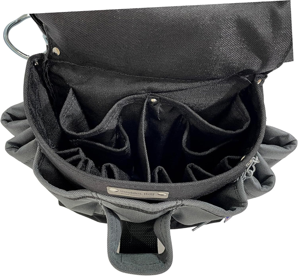 BOULDER BAG Ultimate Electrician's MAX Combo with Comfort Back Support Tool Belt, Leather Belt Buckle, Heavy Duty, Silver, (Extra-Large 37-42 Inch Waist), Made in USA