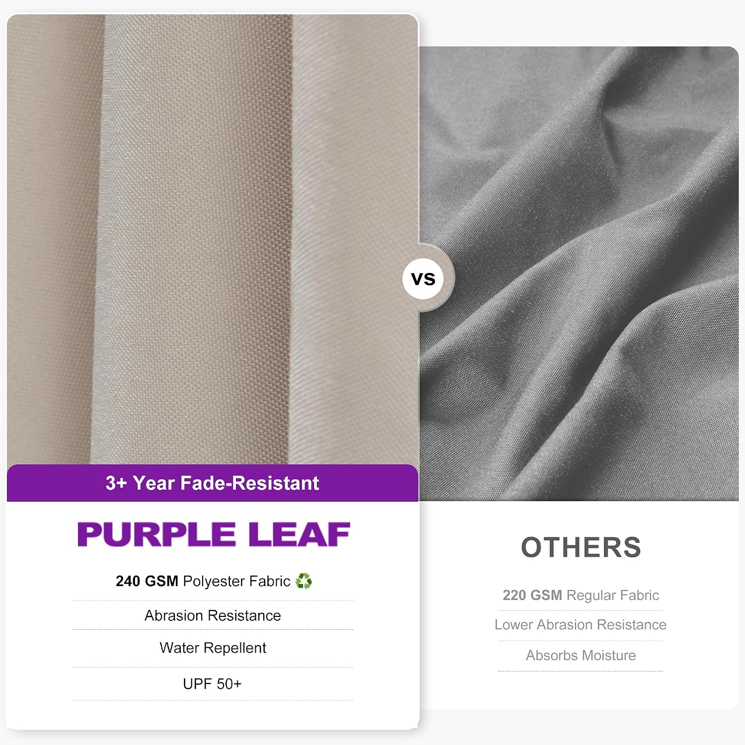 PURPLE LEAF 9' X 12' Left-right Tilt Patio Umbrella Outdoor Cantilever Swivel Rectangle Umbrella with Tilt Aluminum Offset Umbrella with 360-degree Rotation for Garden Deck Pool Patio Beige